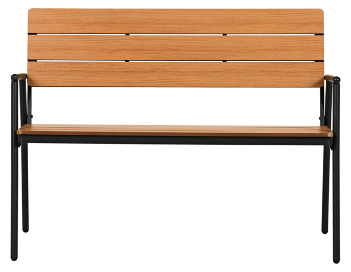 Hagebenk London teak/svart 116 x 58 x 85 cm - Sunlife